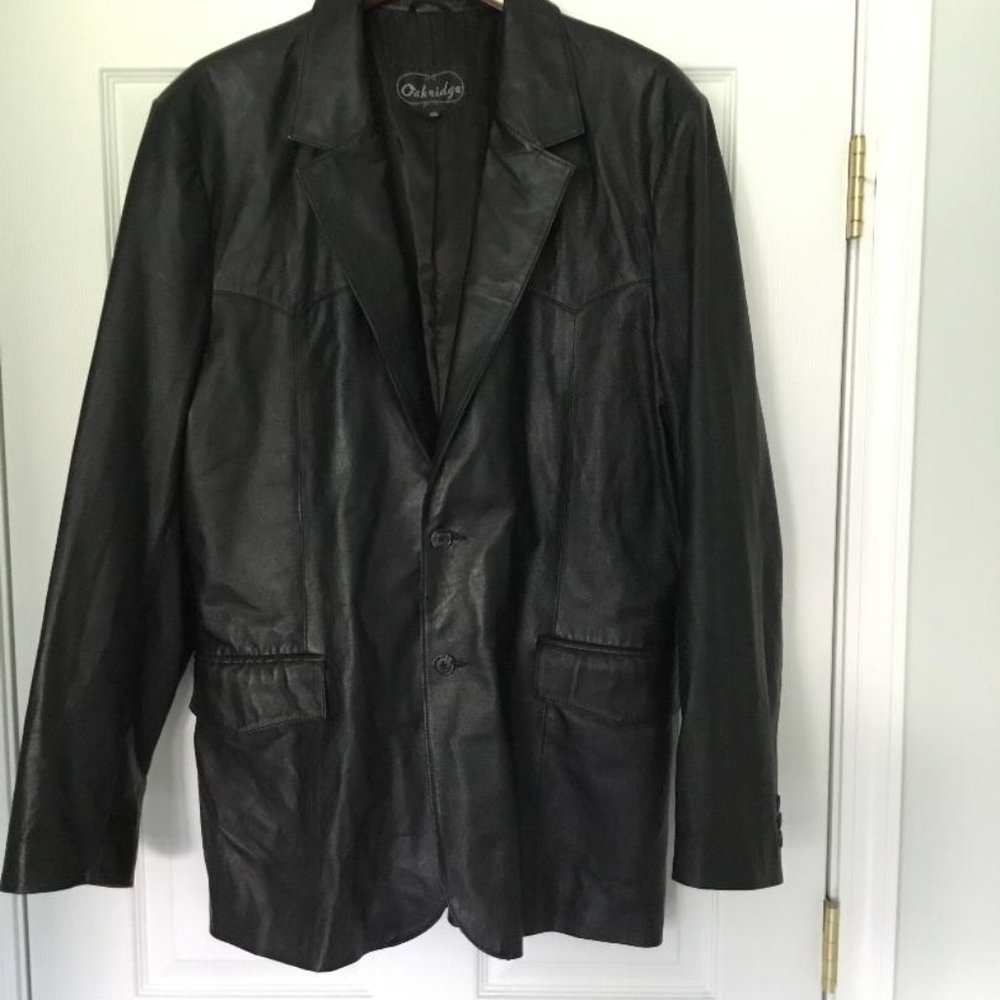 Men Leather Blazer